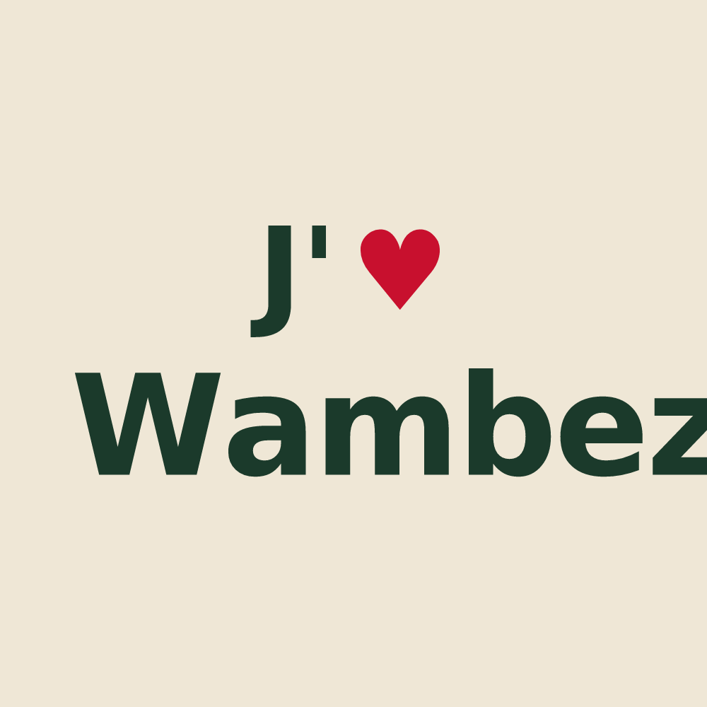 Tote bag personnalisé Wambez — design J'aime Wambez