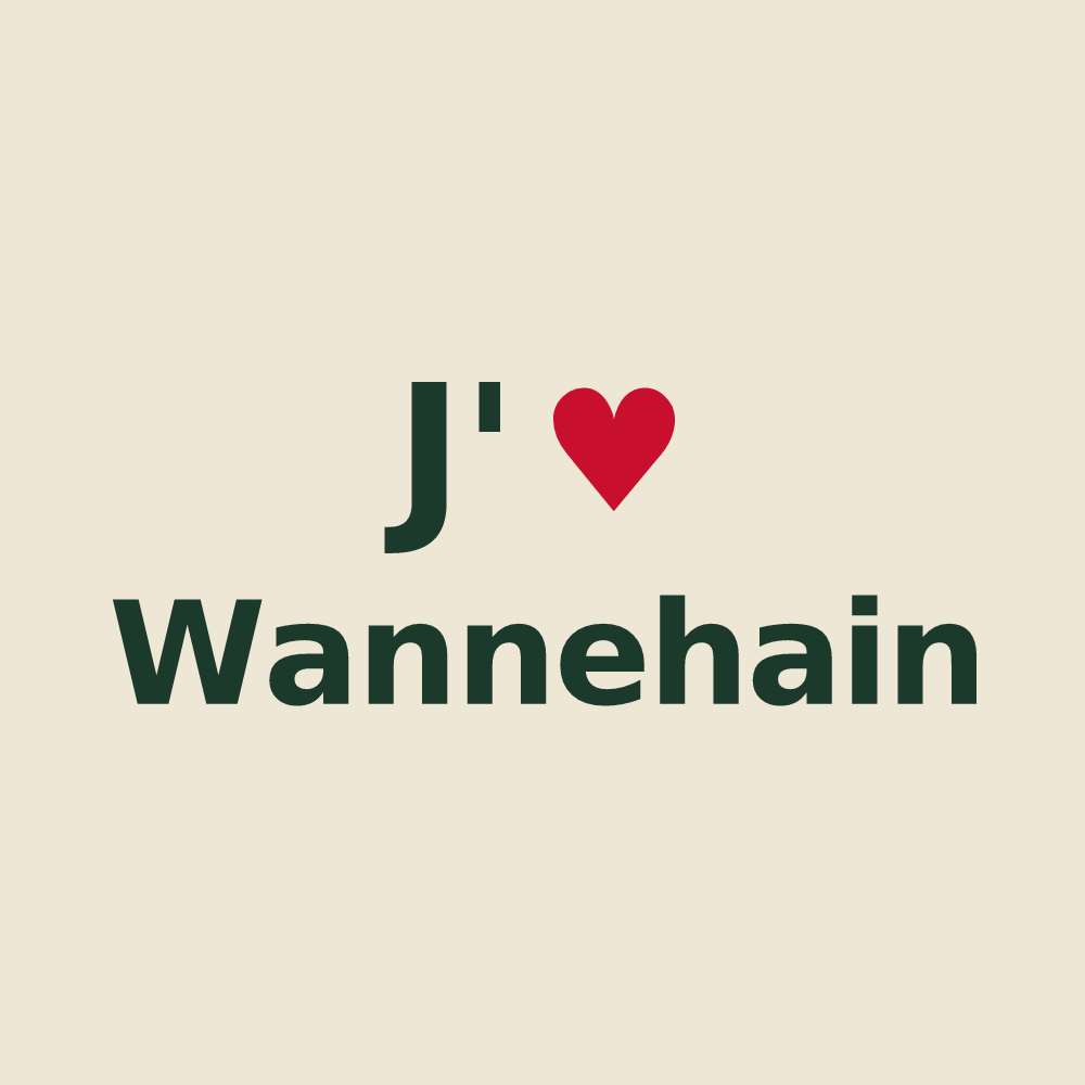 Tote bag personnalisé Wannehain — design J'aime Wannehain