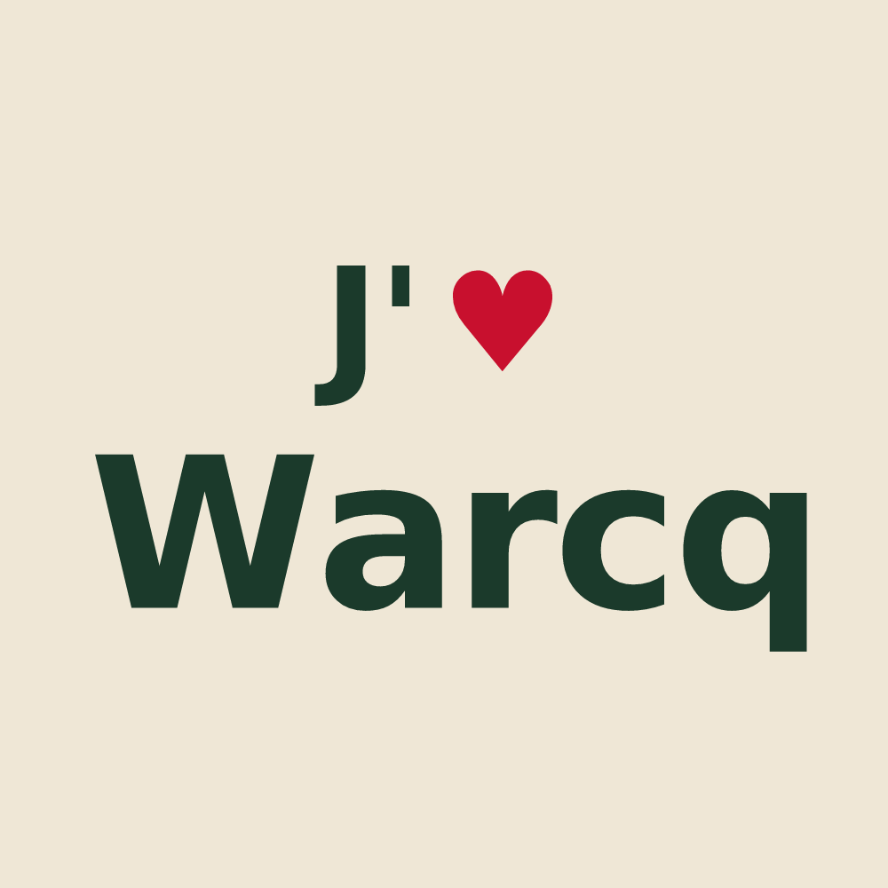 Tote bag personnalisé Warcq — design J'aime Warcq