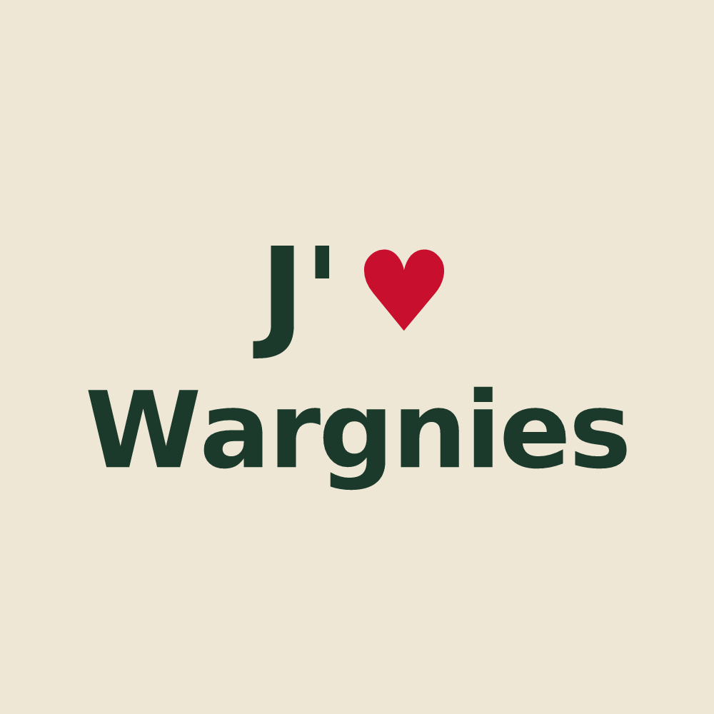 Tote bag personnalisé Wargnies — design J'aime Wargnies
