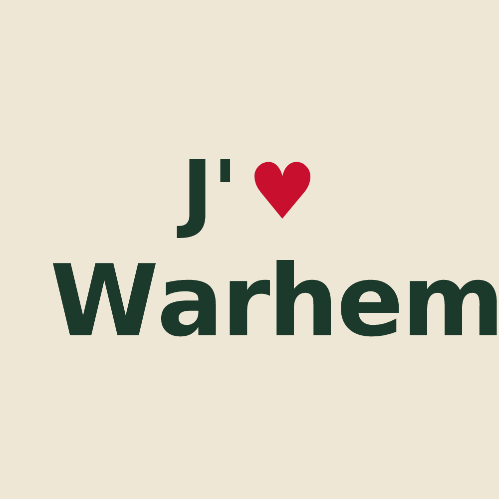 Tote bag personnalisé Warhem — design J'aime Warhem