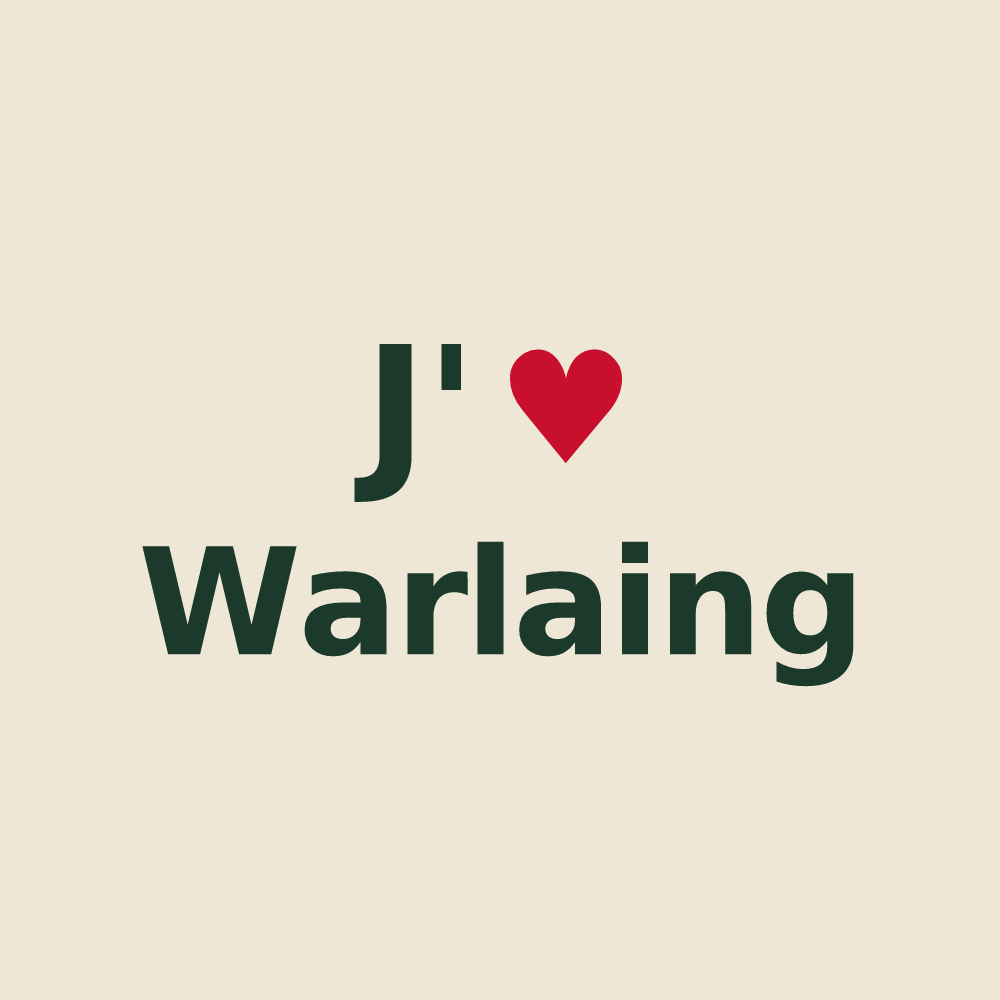 Tote bag personnalisé Warlaing — design J'aime Warlaing