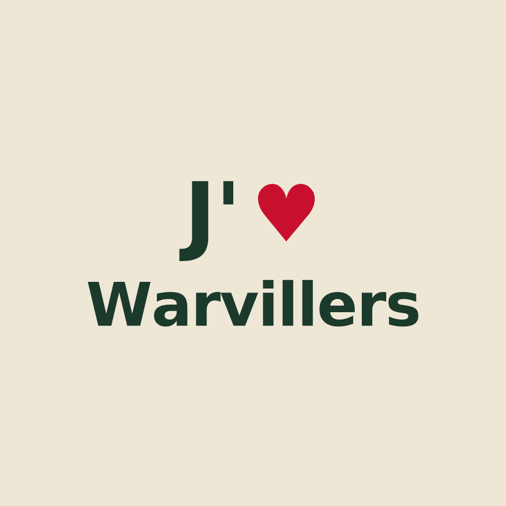 Tote bag personnalisé Warvillers — design J'aime Warvillers
