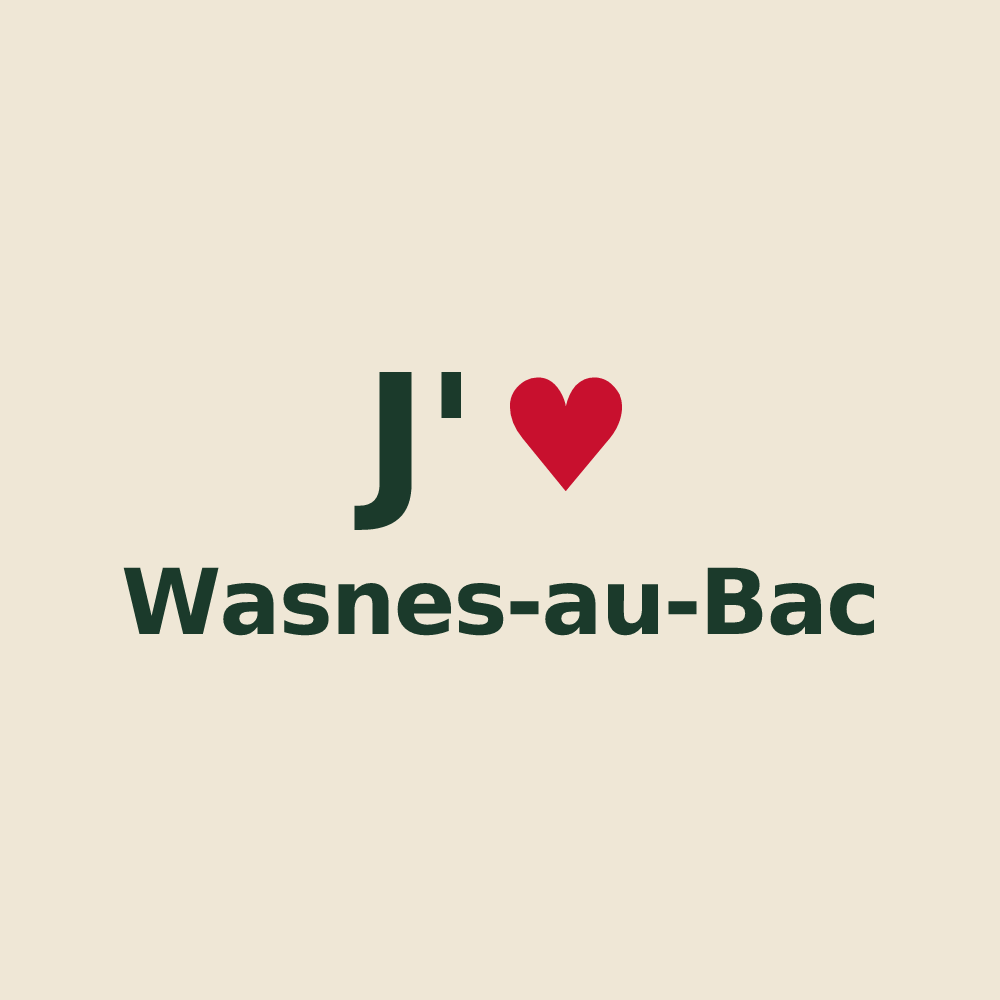 Tote bag personnalisé Wasnes-au-Bac — design J'aime Wasnes-au-Bac