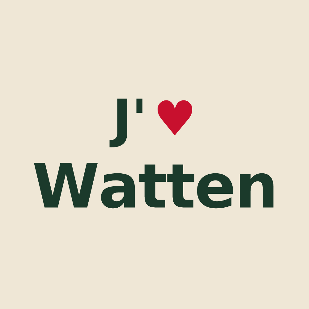Tote bag personnalisé Watten — design J'aime Watten