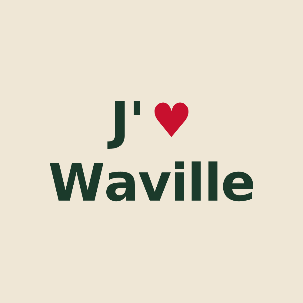 Tote bag personnalisé Waville — design J'aime Waville