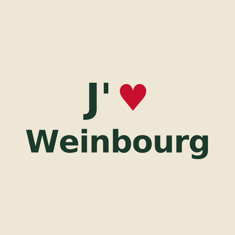 Tote bag personnalisé Weinbourg — design J'aime Weinbourg