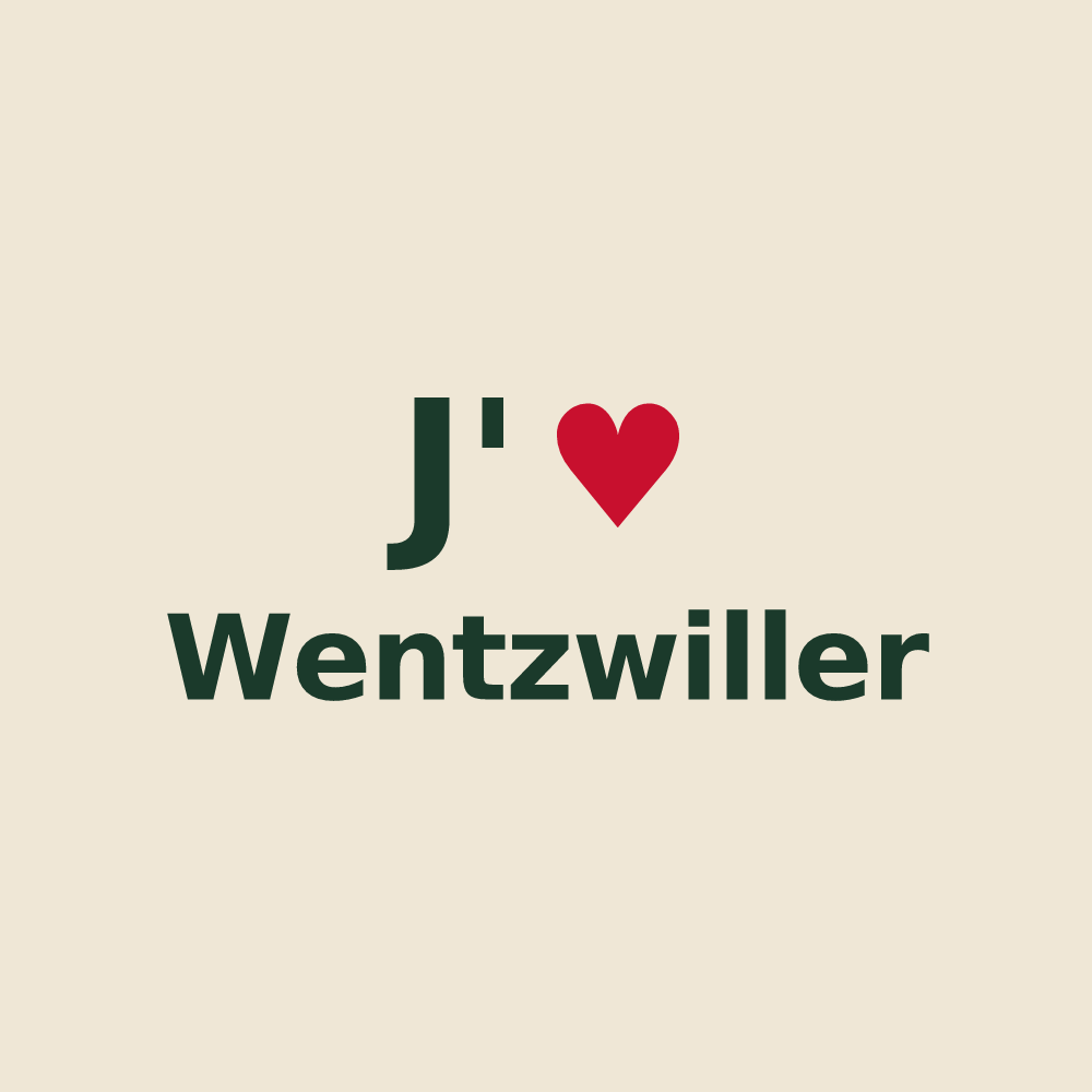 Tote bag personnalisé Wentzwiller — design J'aime Wentzwiller