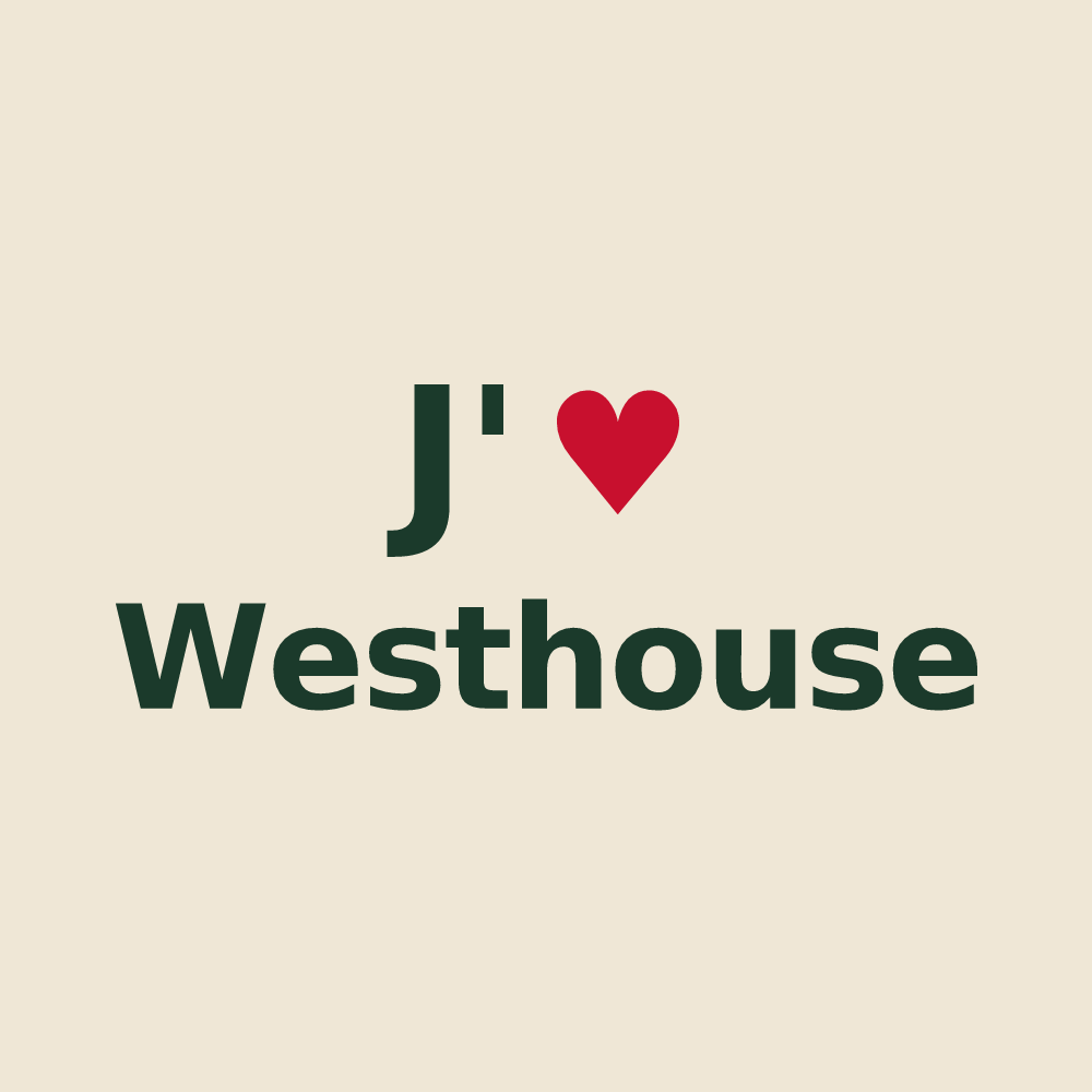 Tote bag personnalisé Westhouse — design J'aime Westhouse
