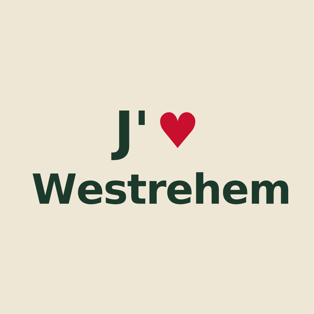 Tote bag personnalisé Westrehem — design J'aime Westrehem