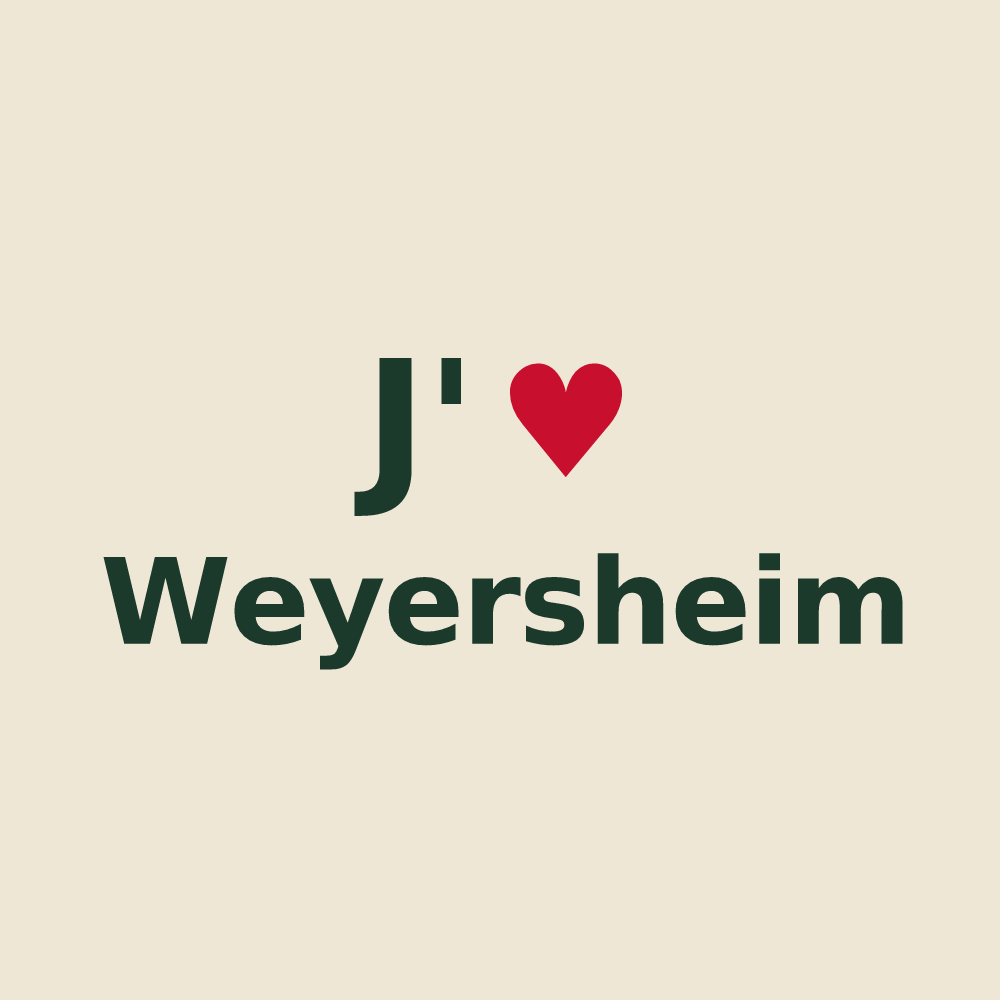 Tote bag personnalisé Weyersheim — design J'aime Weyersheim