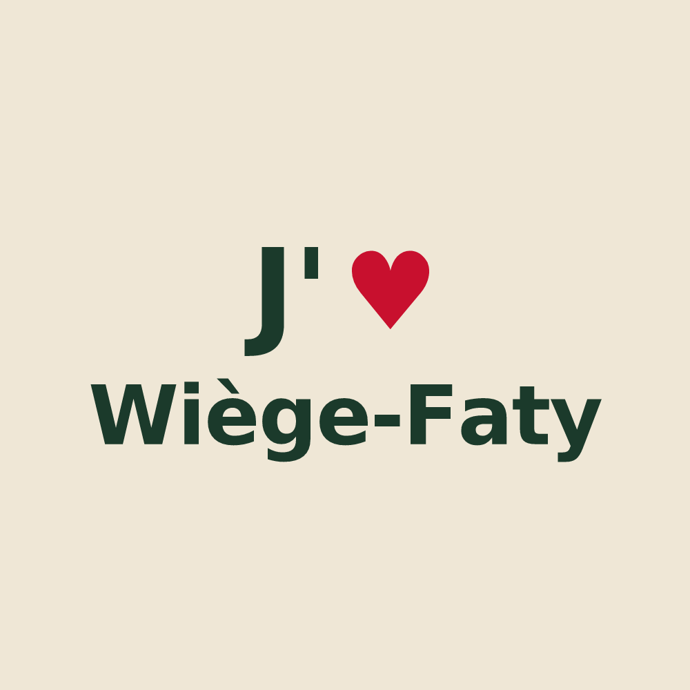 Tote bag personnalisé Wiège-Faty — design J'aime Wiège-Faty