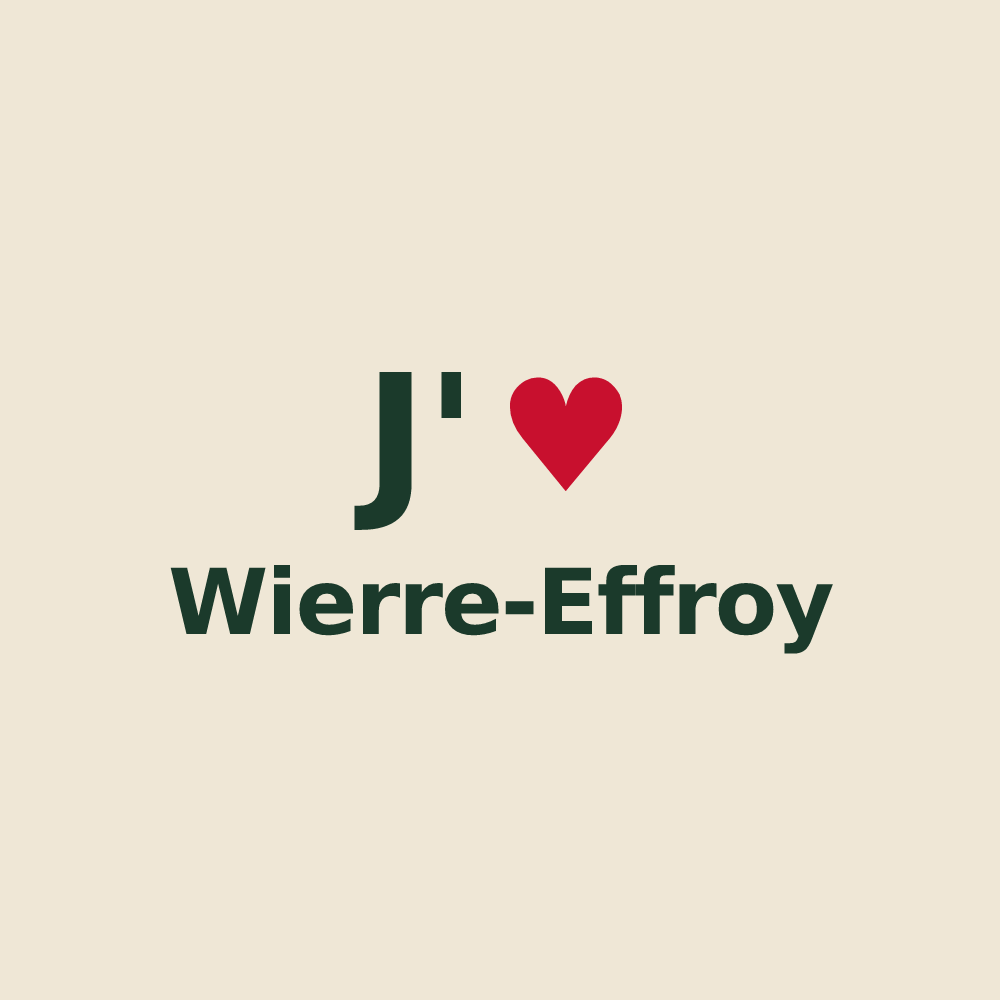 Tote bag personnalisé Wierre-Effroy — design « J'aime Wierre-Effroy » imprimé sur le tote bag
