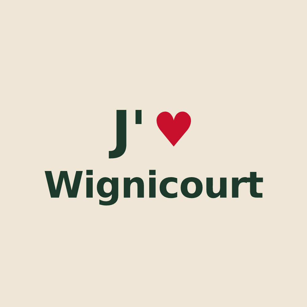 Tote bag personnalisé Wignicourt — design J'aime Wignicourt