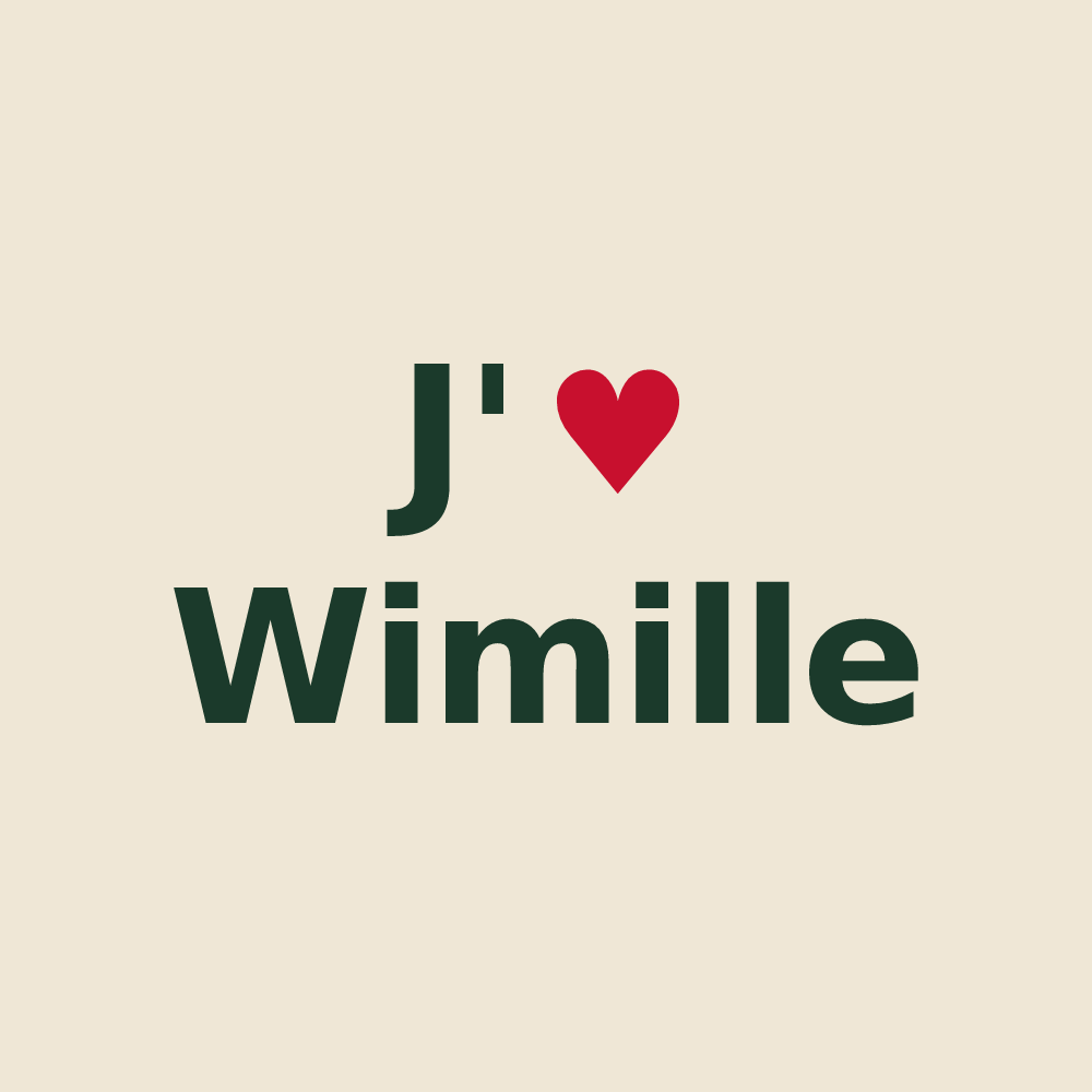 Tote bag personnalisé Wimille — design J'aime Wimille