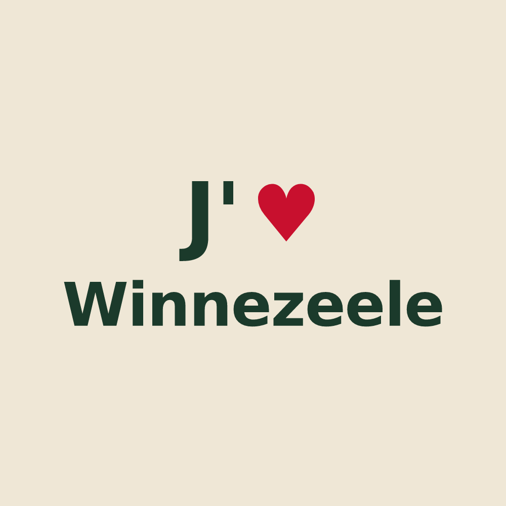 Tote bag personnalisé Winnezeele — design J'aime Winnezeele