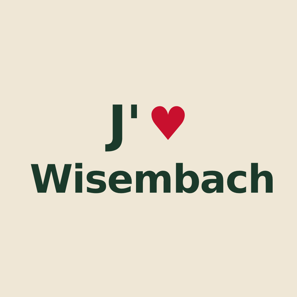 Tote bag personnalisé Wisembach — design J'aime Wisembach