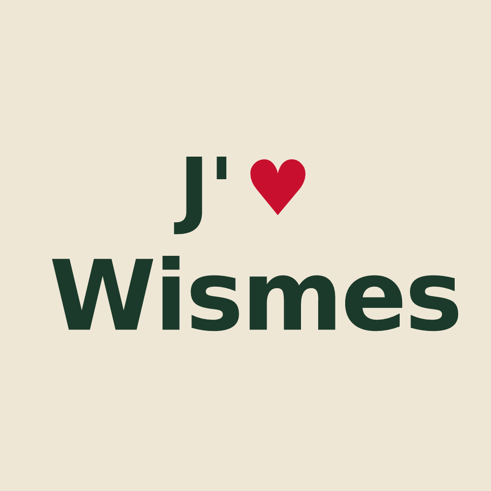 Tote bag personnalisé Wismes — design J'aime Wismes