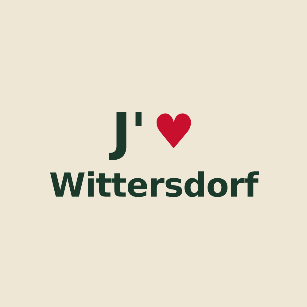 Tote bag personnalisé Wittersdorf — design J'aime Wittersdorf