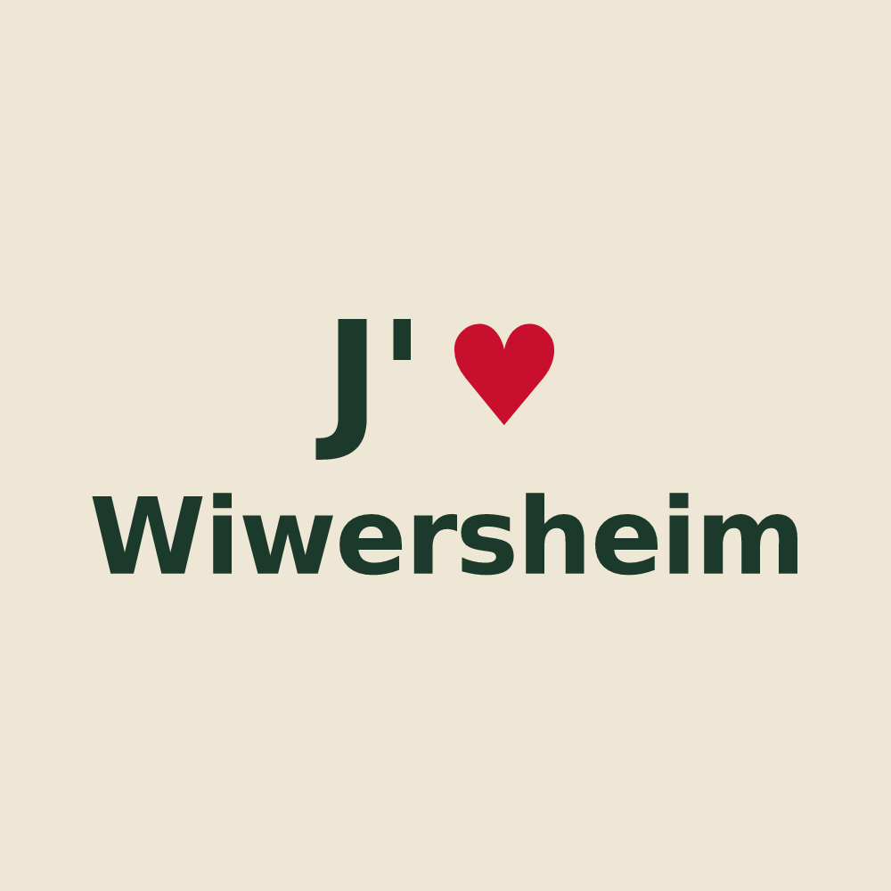 Tote bag personnalisé Wiwersheim — design J'aime Wiwersheim