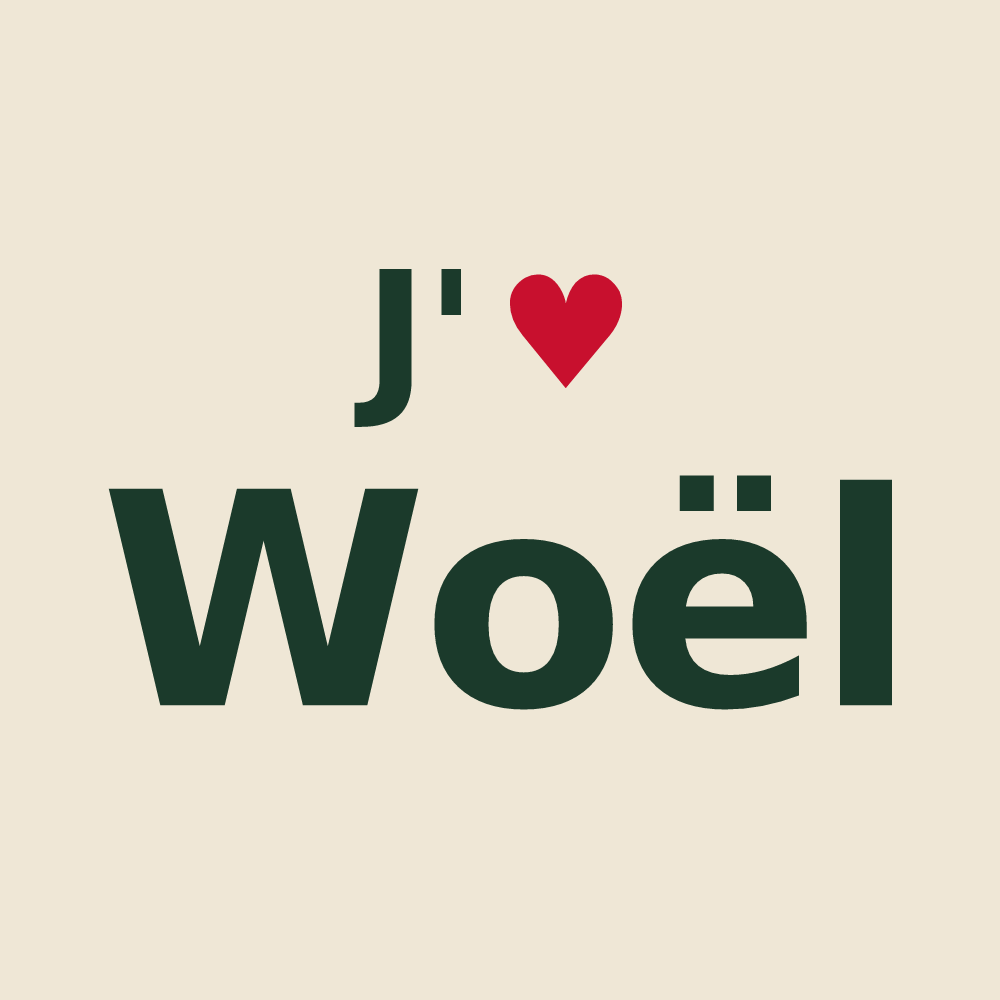 Tote bag personnalisé Woël — design J'aime Woël