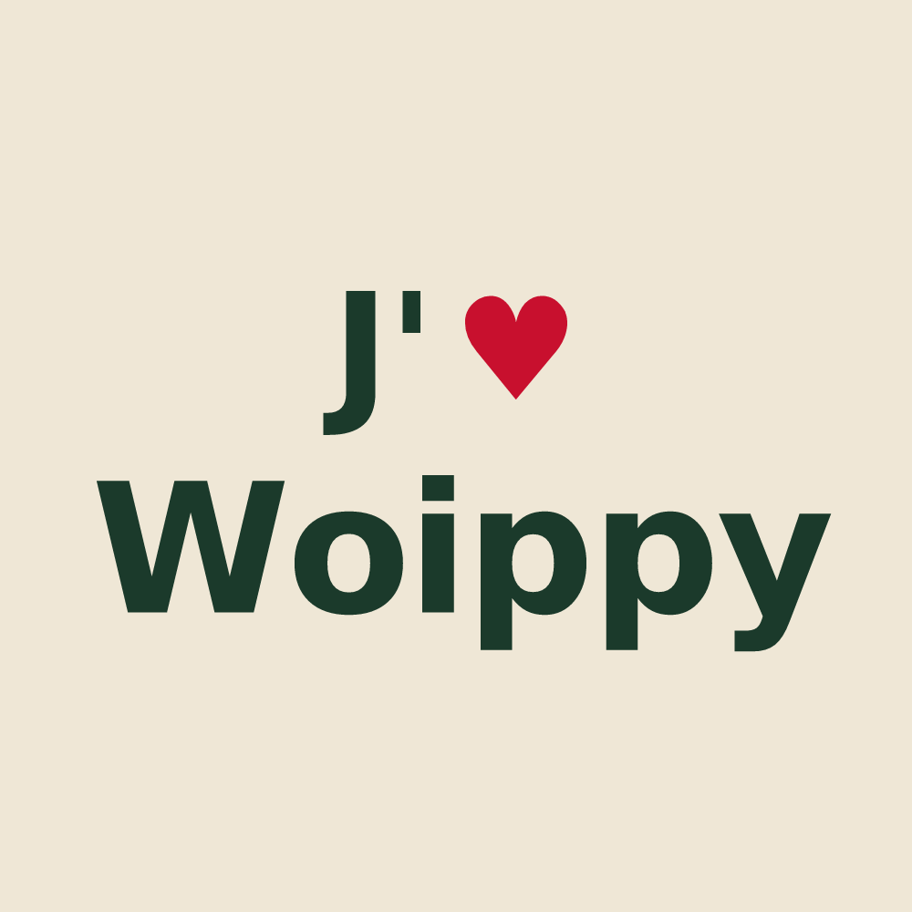 Tote bag personnalisé Woippy — design « J'aime Woippy » imprimé sur le tote bag