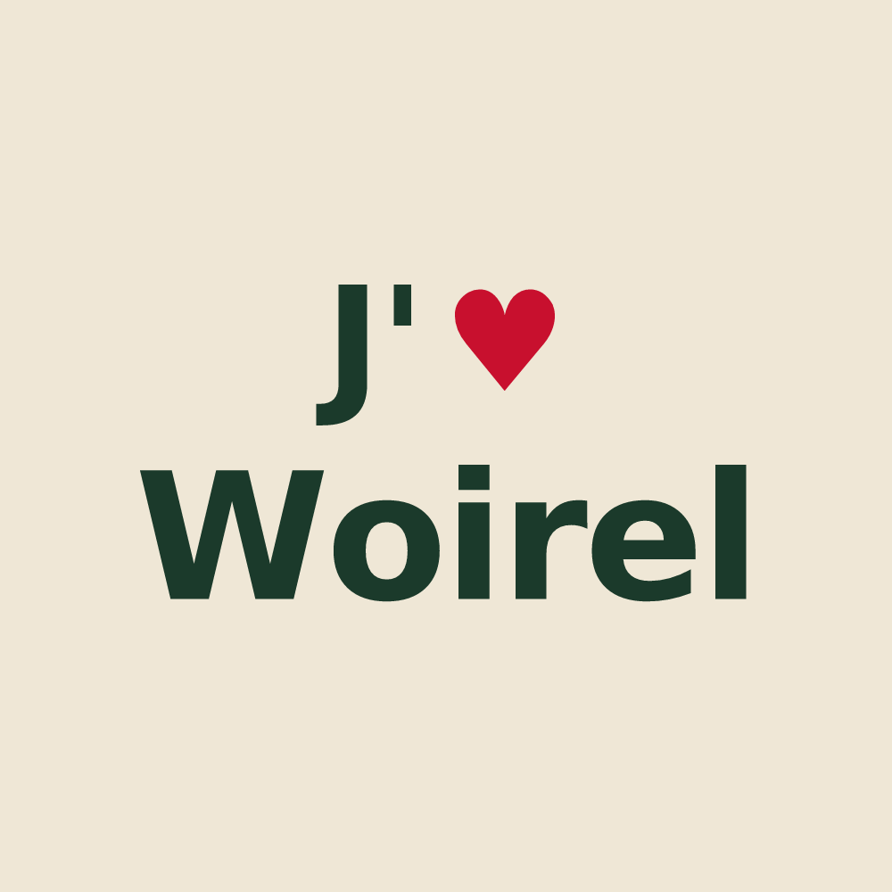 Tote bag personnalisé Woirel — design J'aime Woirel