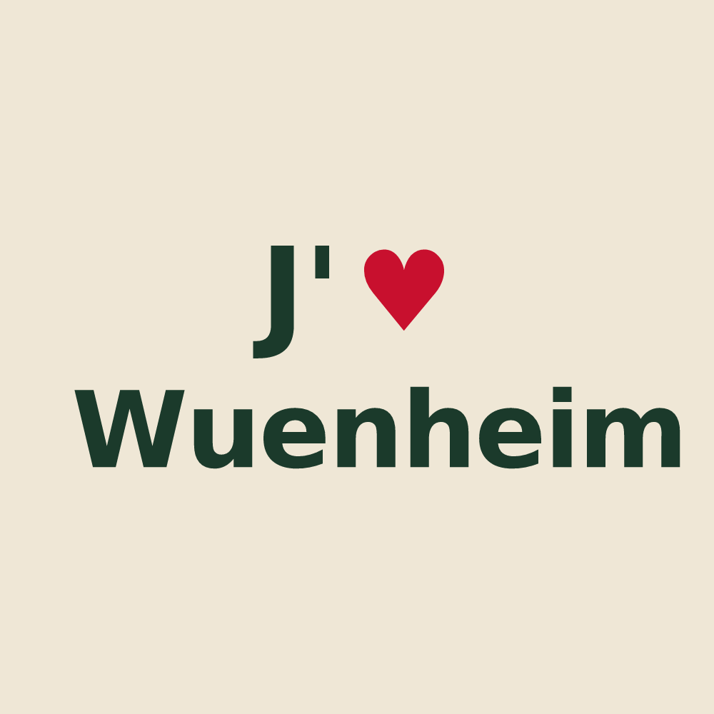 Tote bag personnalisé Wuenheim — design J'aime Wuenheim