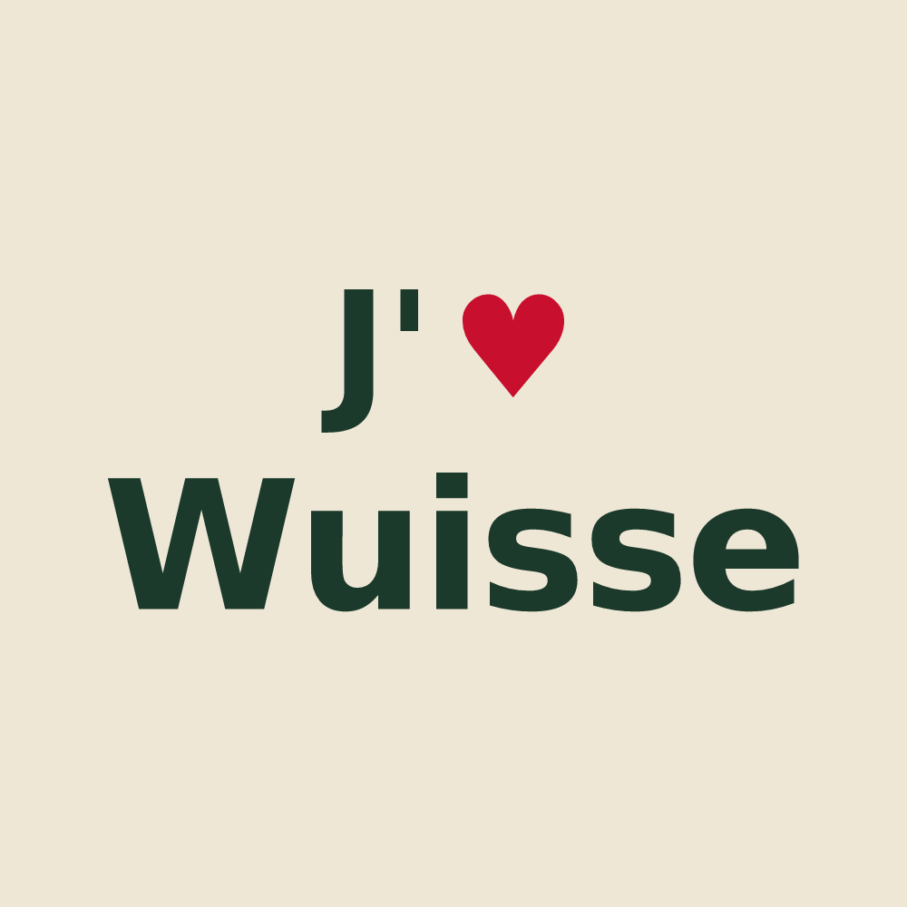 Tote bag personnalisé Wuisse — design J'aime Wuisse