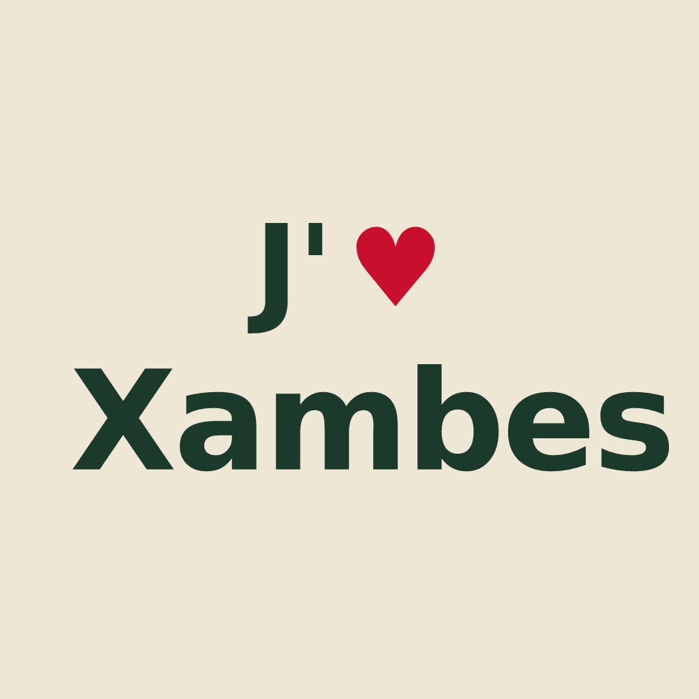 Tote bag personnalisé Xambes — design J'aime Xambes