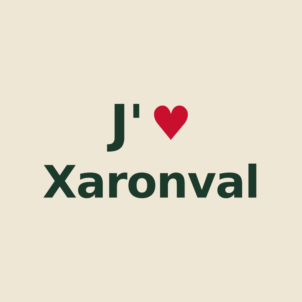 Tote bag personnalisé Xaronval — design J'aime Xaronval