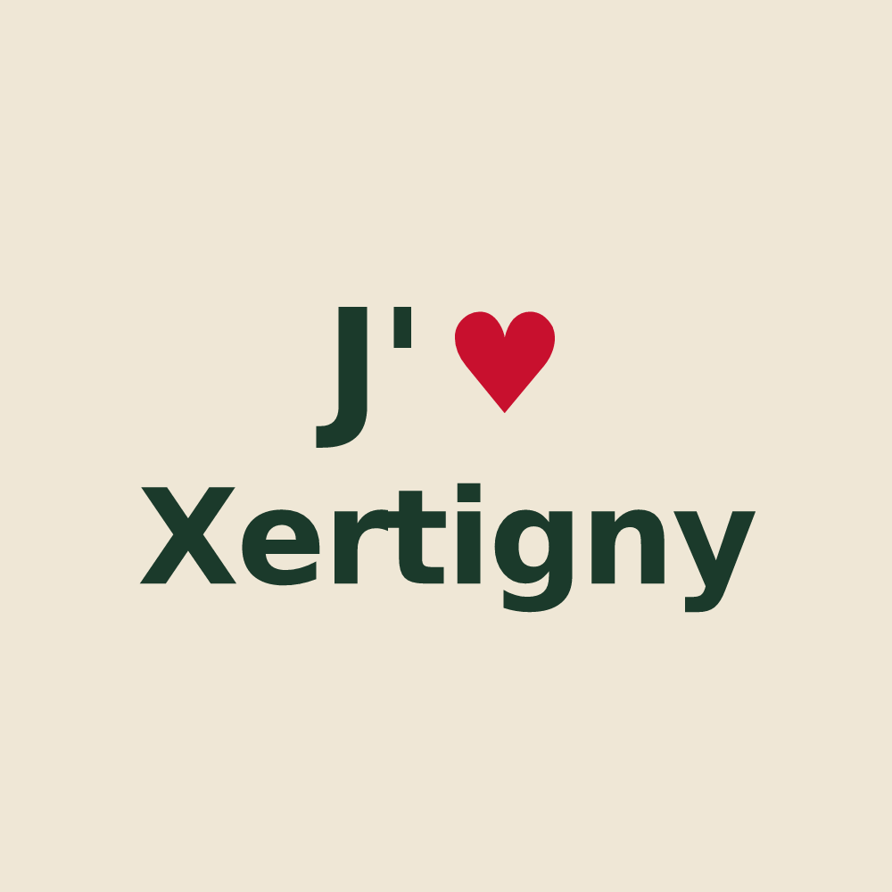 Tote bag personnalisé Xertigny — design J'aime Xertigny