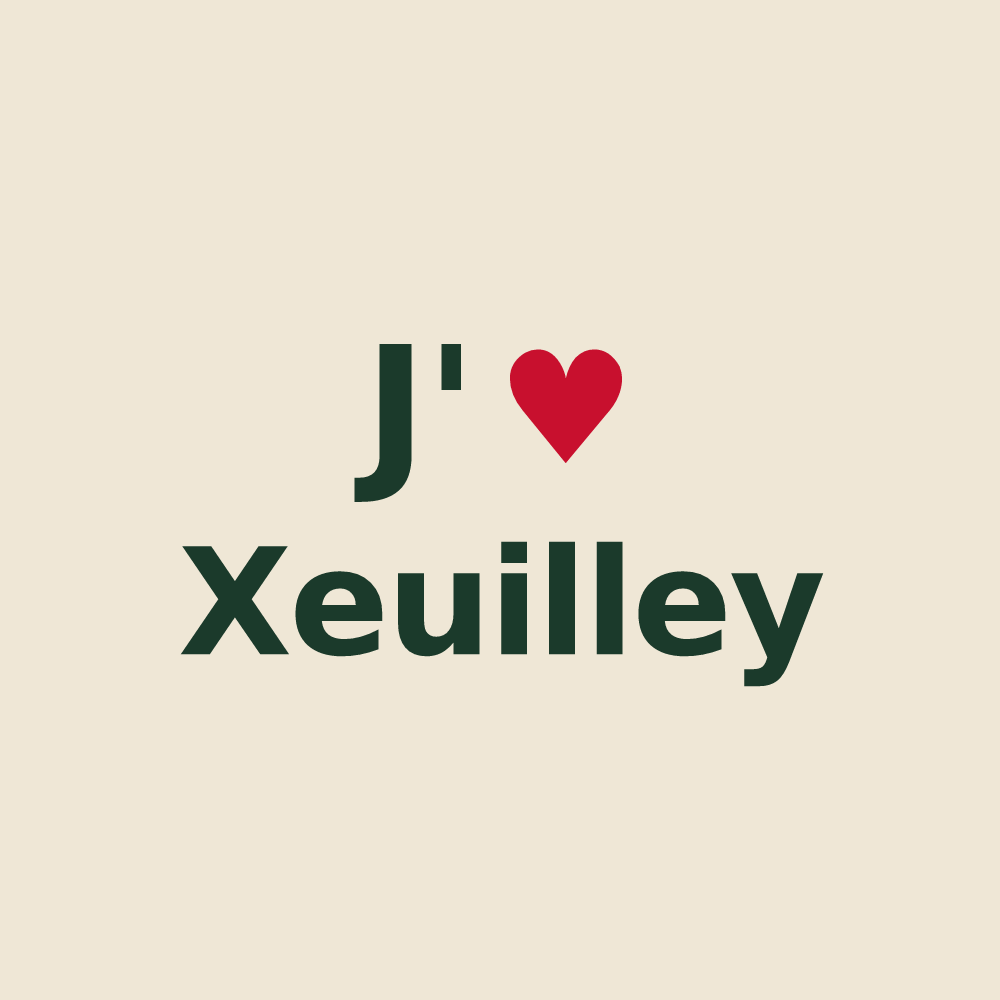Tote bag personnalisé Xeuilley — design J'aime Xeuilley