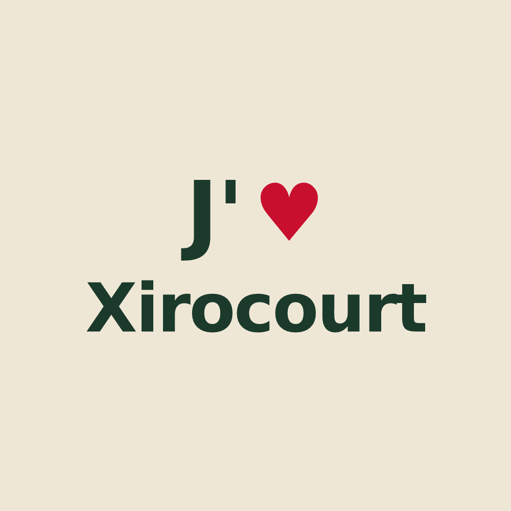 Tote bag personnalisé Xirocourt — design J'aime Xirocourt