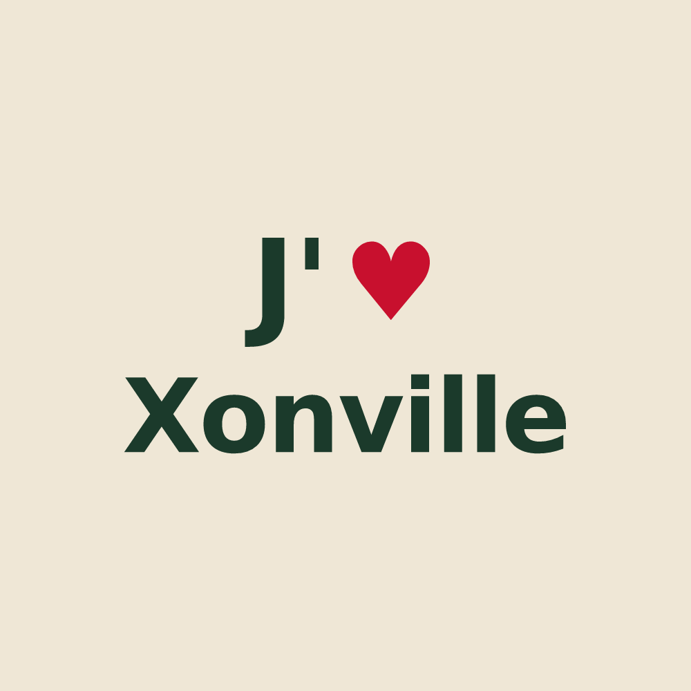 Tote bag personnalisé Xonville — design J'aime Xonville