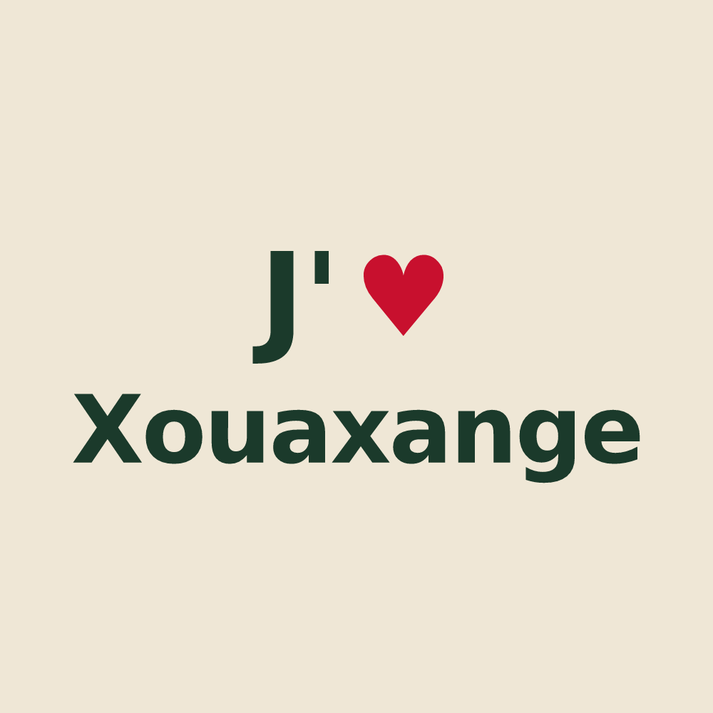 Tote bag personnalisé Xouaxange — design J'aime Xouaxange