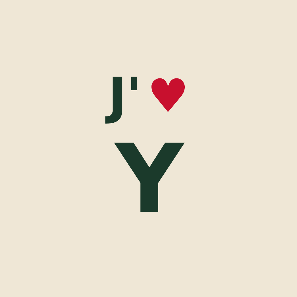 Tote bag personnalisé Y — design J'aime Y