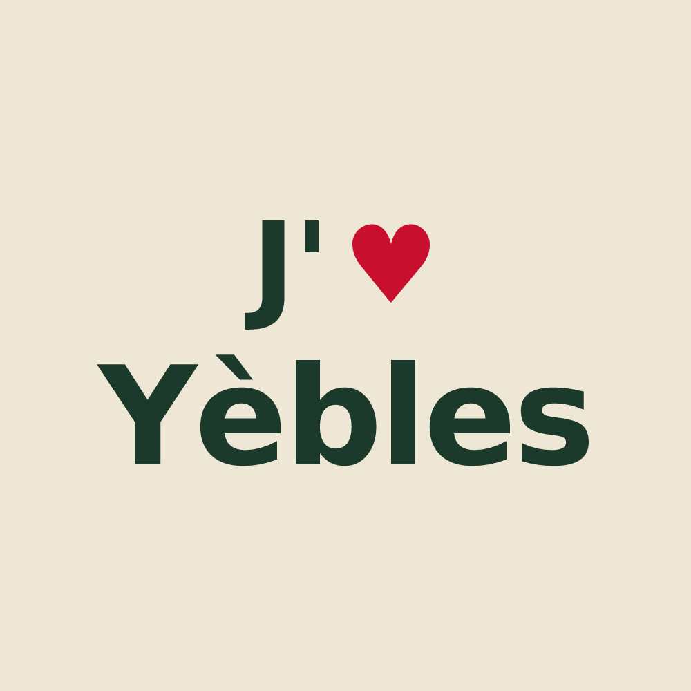 Tote bag personnalisé Yèbles — design J'aime Yèbles