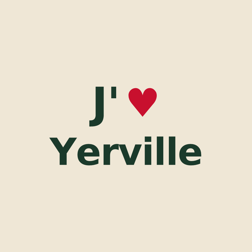 Tote bag personnalisé Yerville — design J'aime Yerville