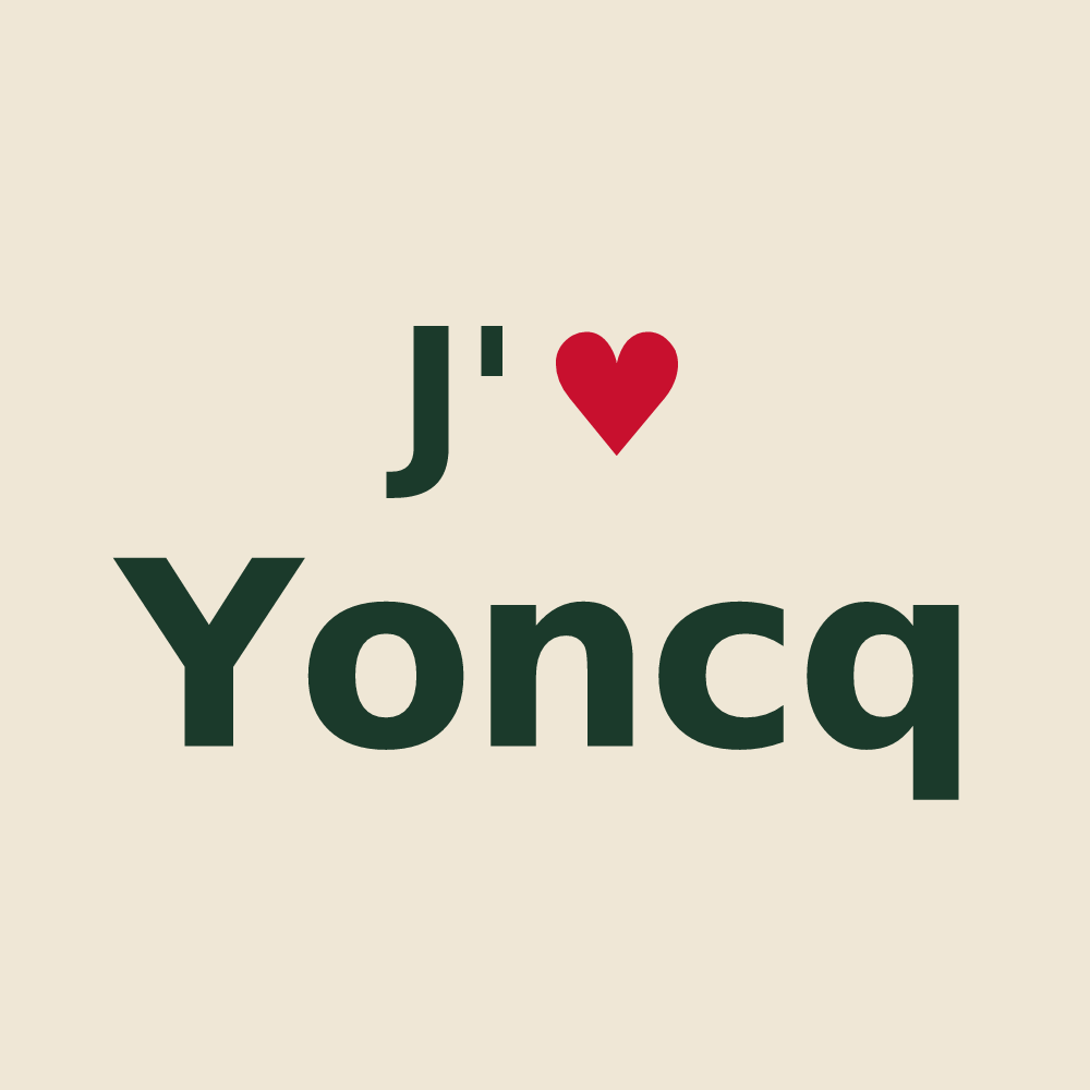 Tote bag personnalisé Yoncq — design J'aime Yoncq