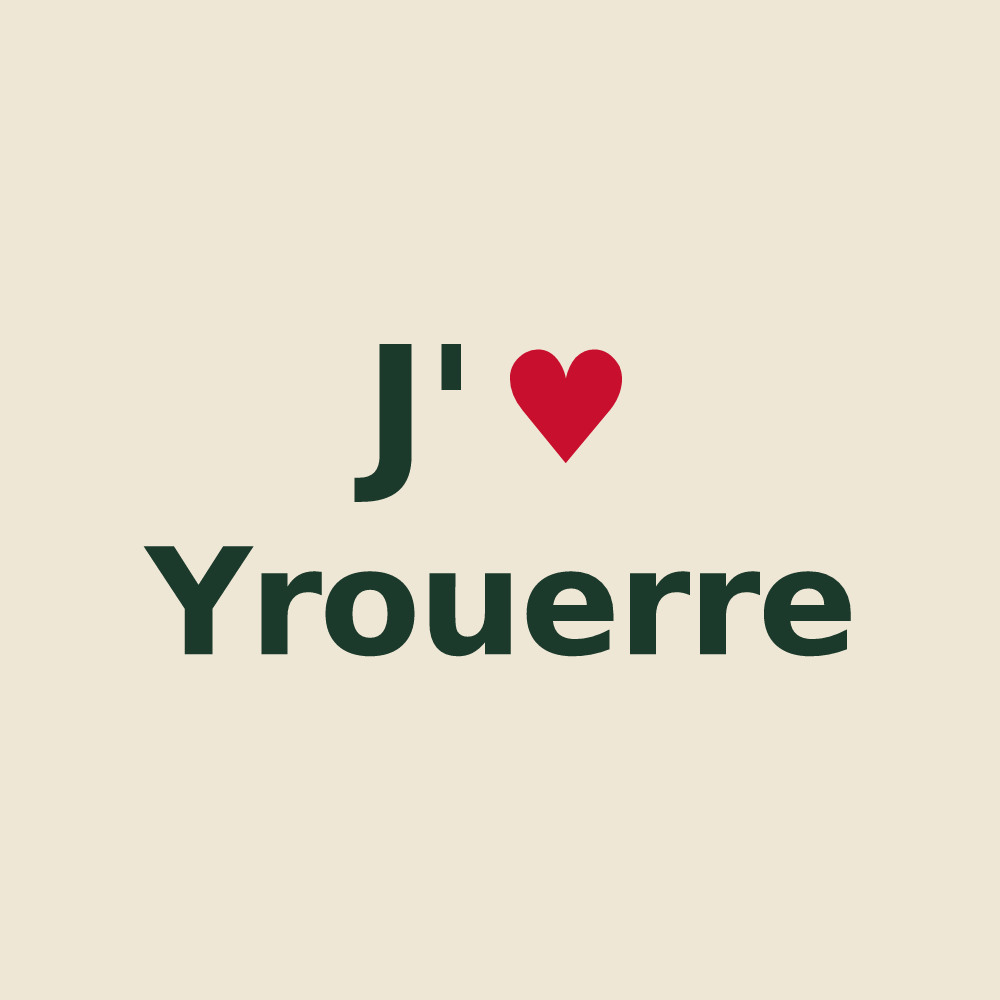 Tote bag personnalisé Yrouerre — design J'aime Yrouerre