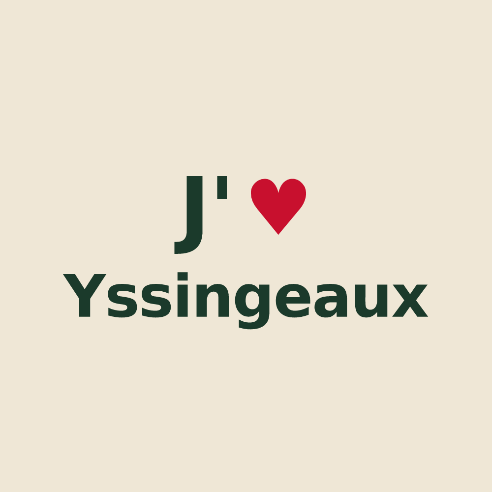 Tote bag personnalisé Yssingeaux — design J'aime Yssingeaux