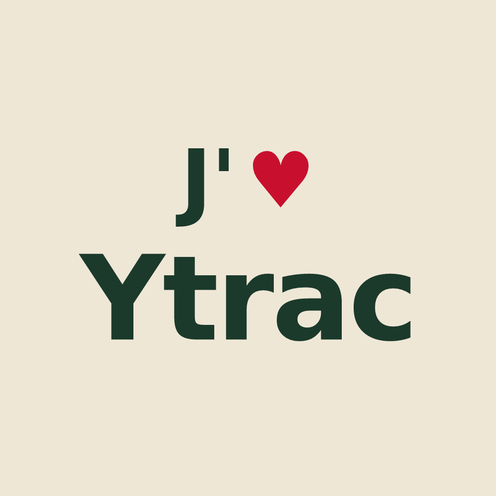 Tote bag personnalisé Ytrac — design J'aime Ytrac
