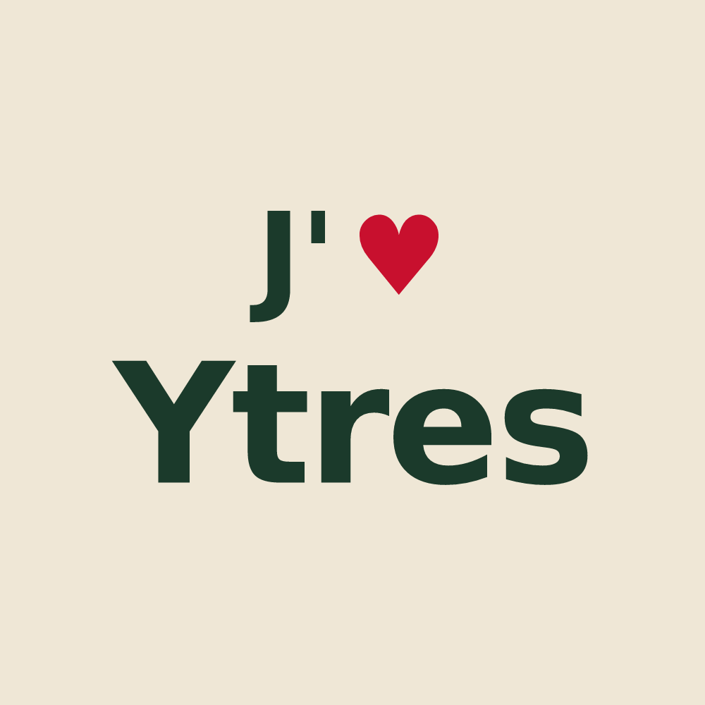 Tote bag personnalisé Ytres — design J'aime Ytres