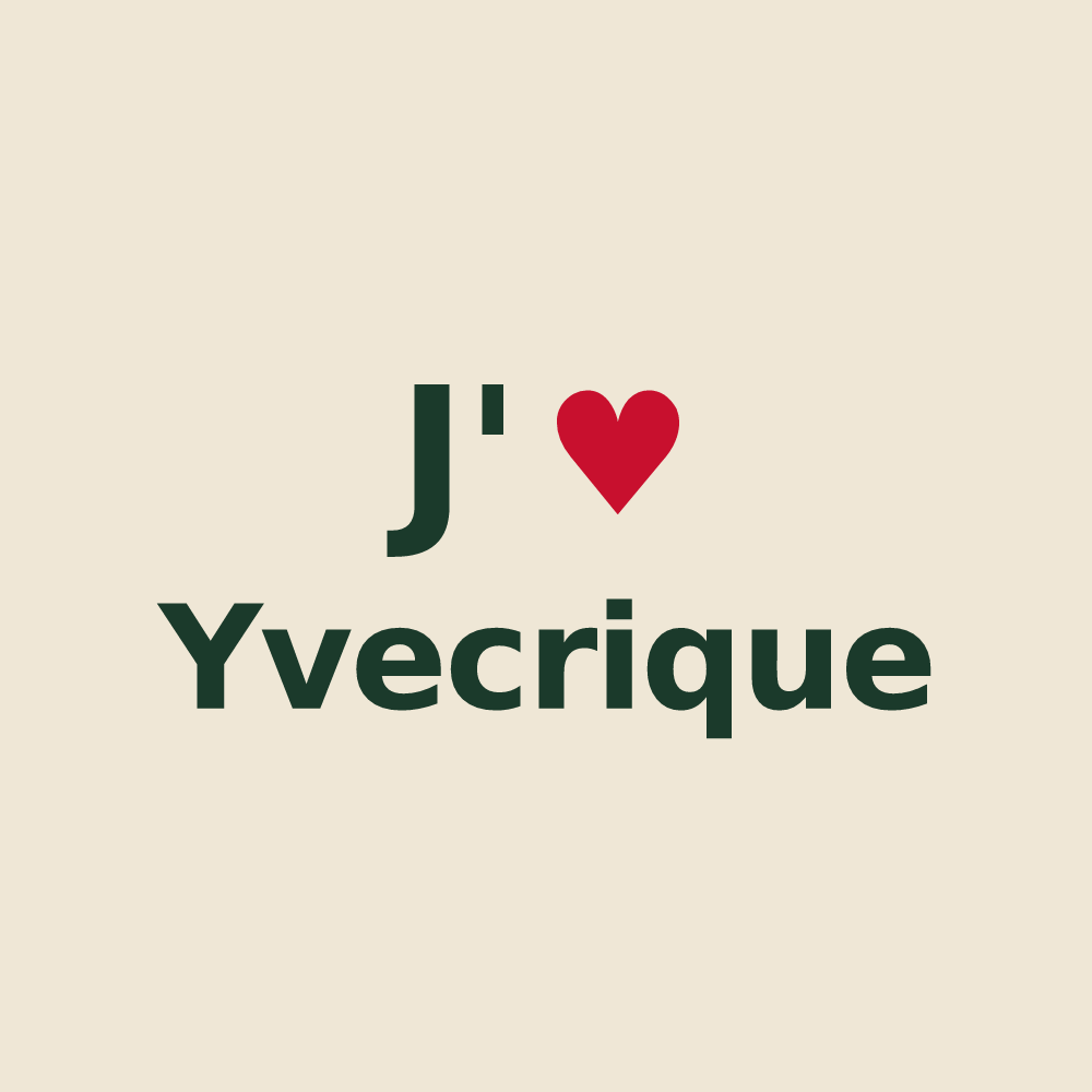 Tote bag personnalisé Yvecrique — design J'aime Yvecrique