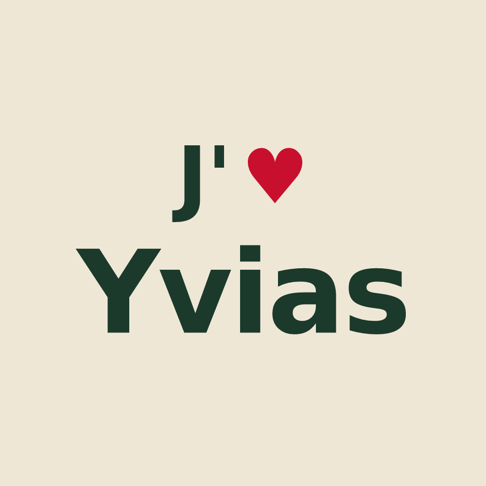 Tote bag personnalisé Yvias — design J'aime Yvias