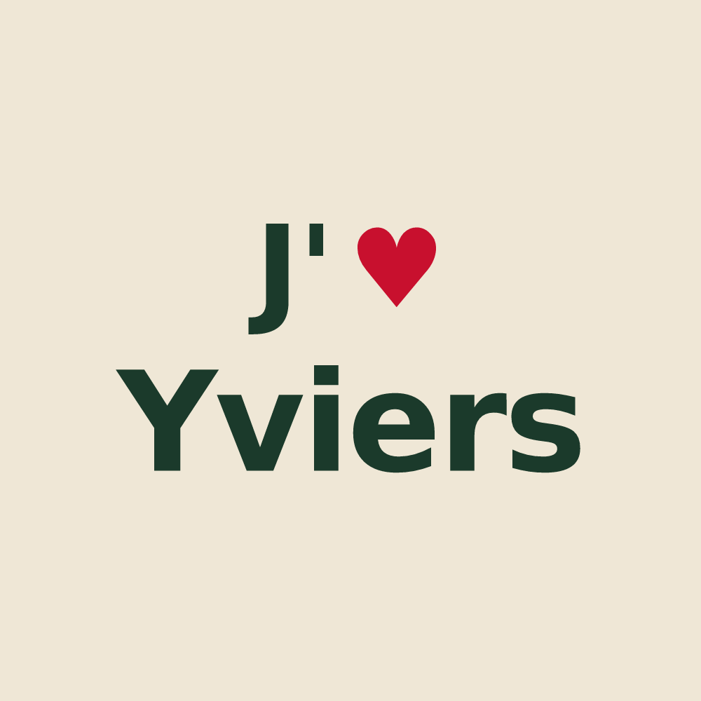 Tote bag personnalisé Yviers — design J'aime Yviers
