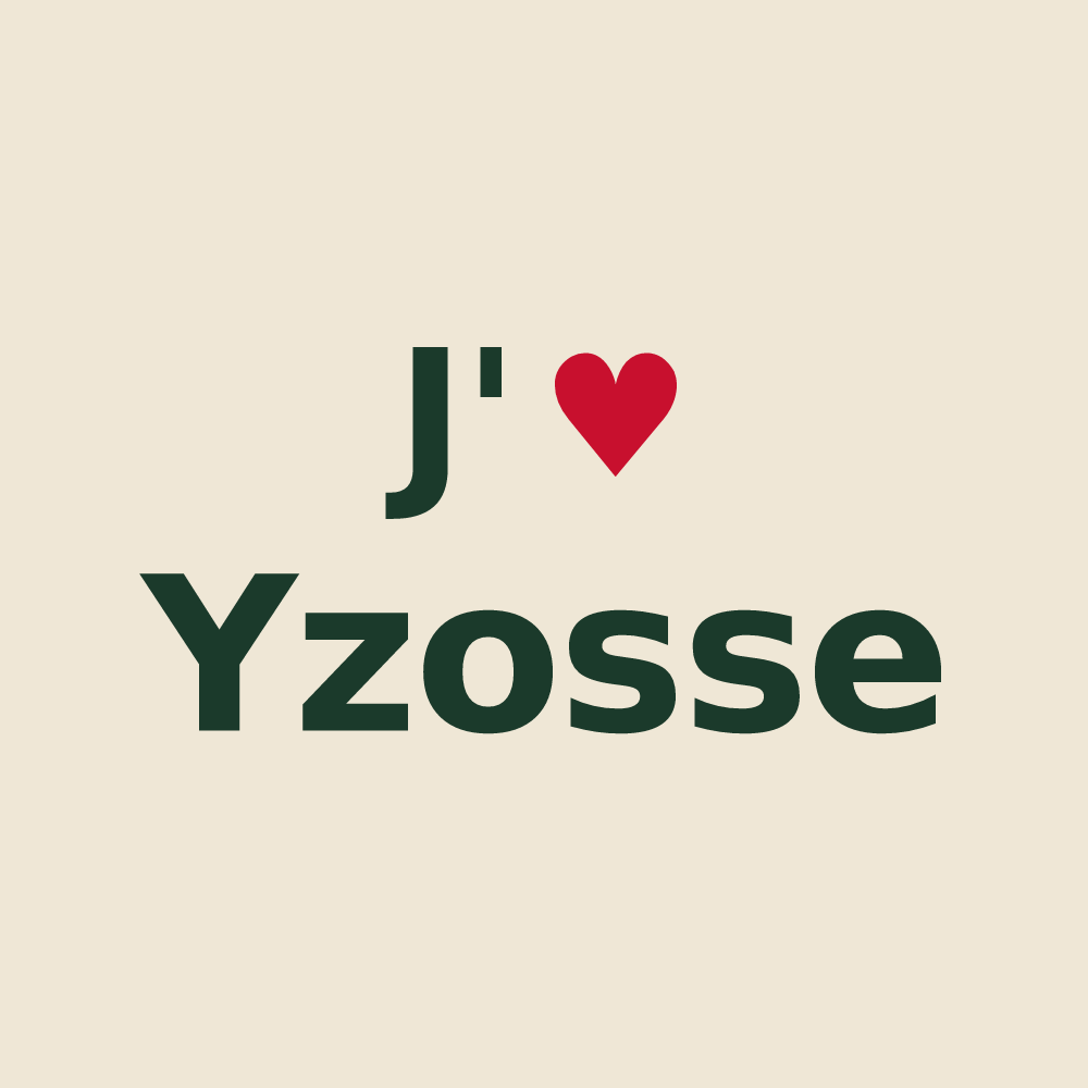 Tote bag personnalisé Yzosse — design J'aime Yzosse