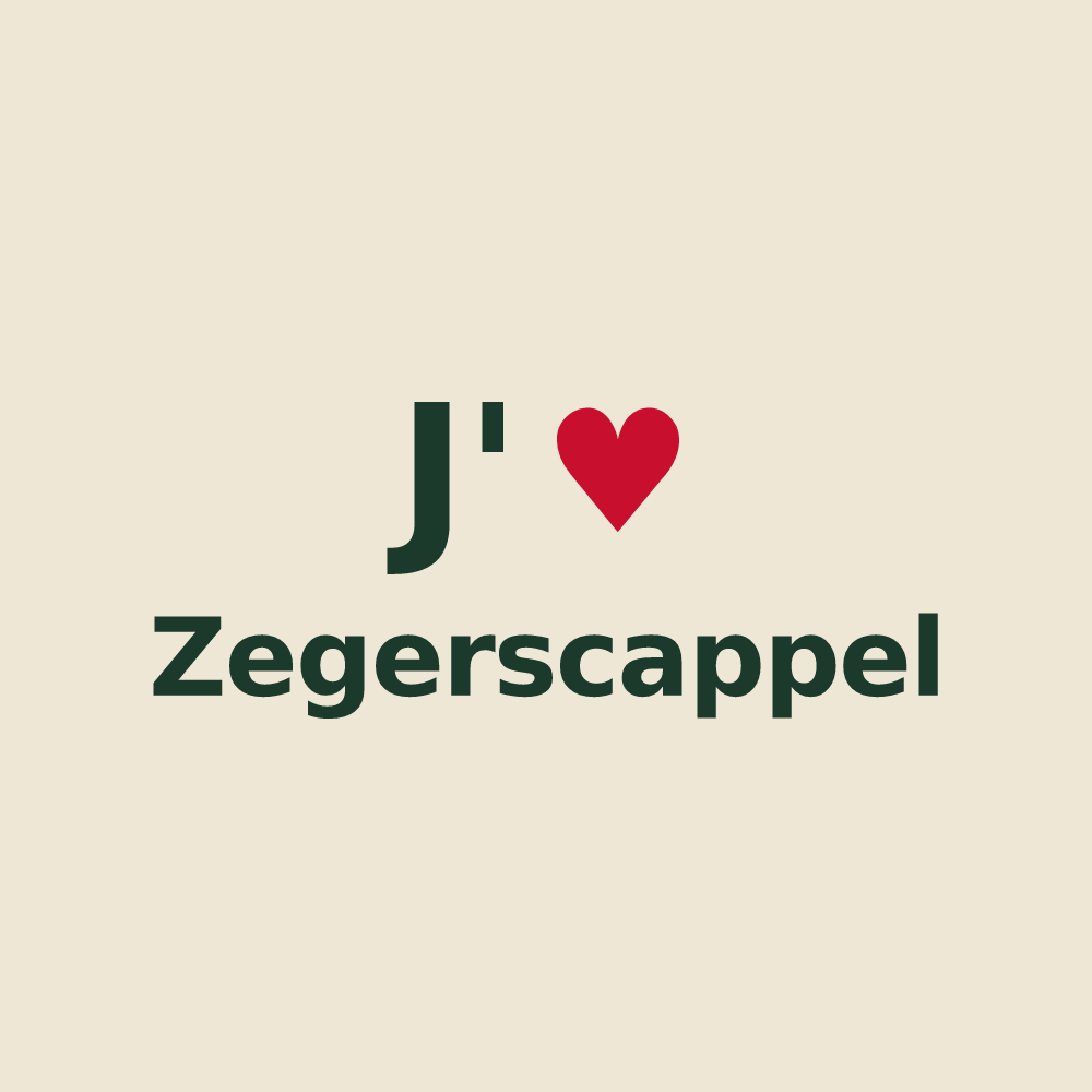 Tote bag personnalisé Zegerscappel — design J'aime Zegerscappel