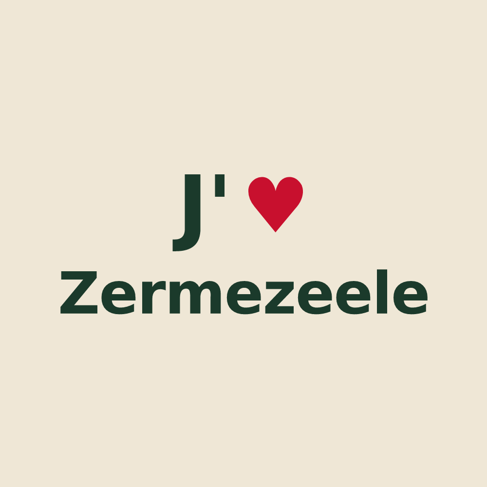 Tote bag personnalisé Zermezeele — design J'aime Zermezeele